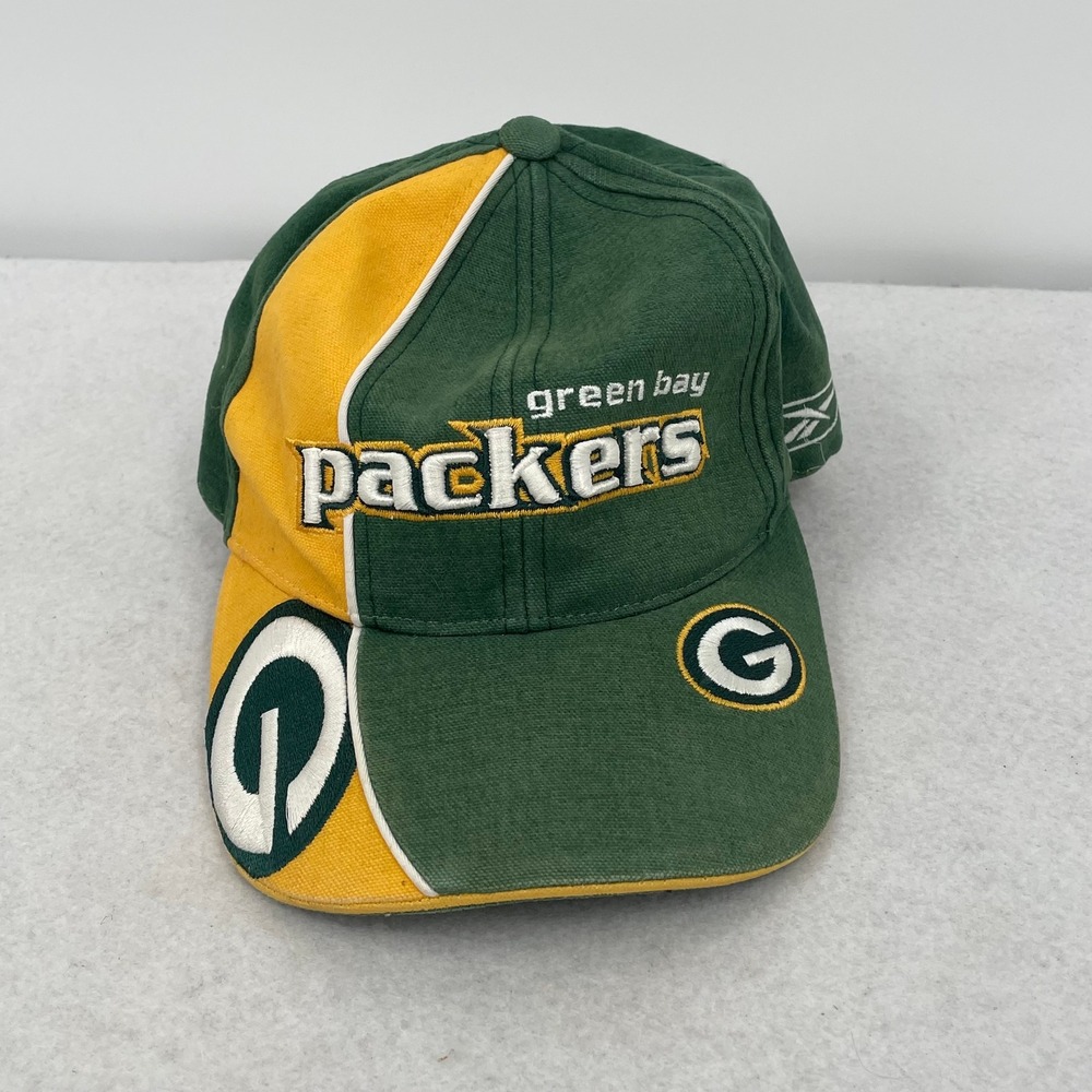 Reebok Green Bay Packers Hat NFL Pro Line Vintage Adjustable Cap Green Gold